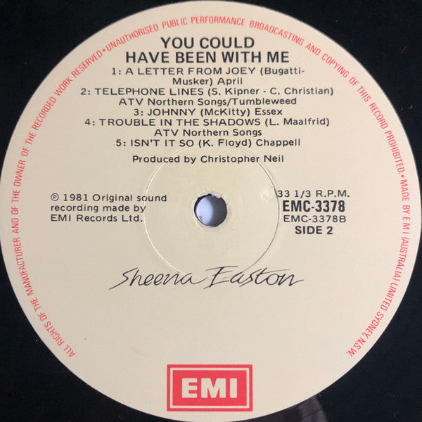 Sheena Easton : You Could Have Been With Me (LP, Album)