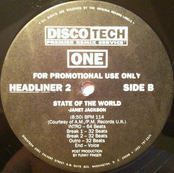 Various : DiscoTech One (2x12", Comp, Promo)