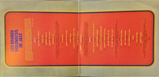 Stephane Grappelly Et Son Orchestre, Jean-Luc Ponty Quartet : Les Grands Violonistes De Jazz (2xLP, Comp, Gat)