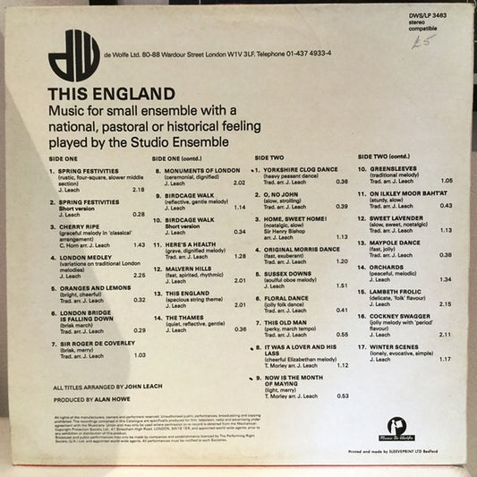 The Studio Ensemble : This England (LP)