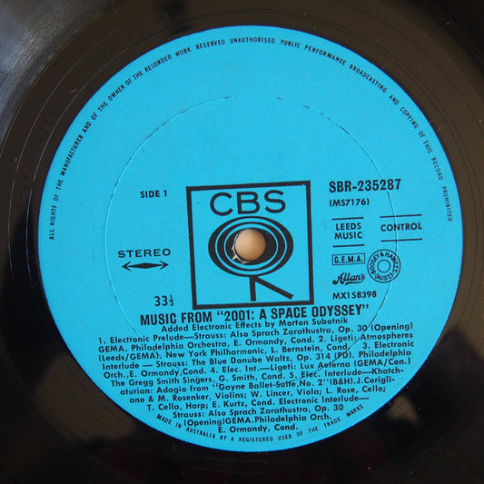 Eugene Ormandy, The Philadelphia Orchestra - Leonard Bernstein, New York Philharmonic — With Gregg Smith Singers, Morton Subotnick / Karl-Birger Blomdahl — Sveriges Radio : Perform Selections From - 2001 - A Space Odyssey / Music From Blomdahl's Opera - Anaria - An Epic Of Space Flight In 2038 A.D. (LP)