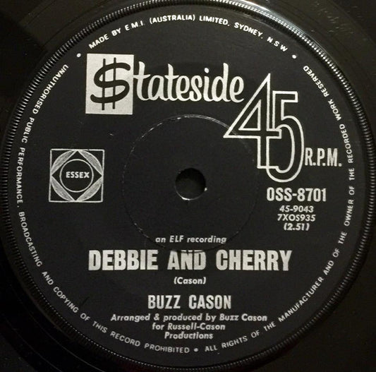 Buzz Cason : Tonight / Debbie And Cherry (7", Single, Promo)