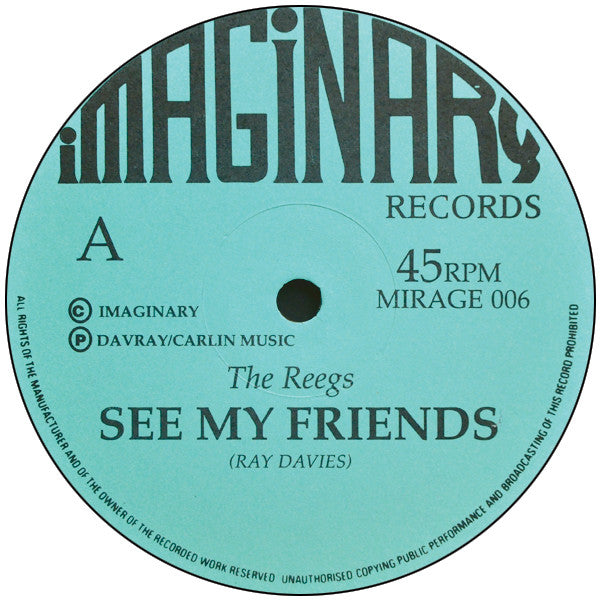 The Reegs : See My Friends (12", Single, Blu)