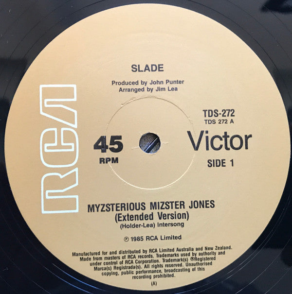 Slade : Myzsterious Mizster Jones (12", Maxi)