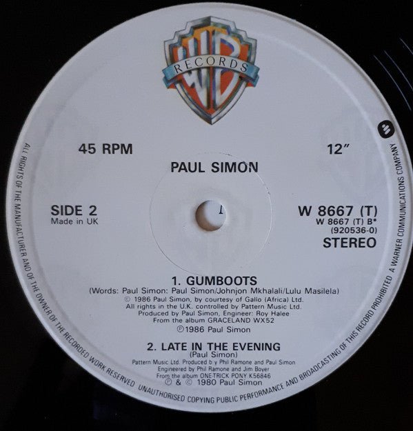 Paul Simon : You Can Call Me Al (12")