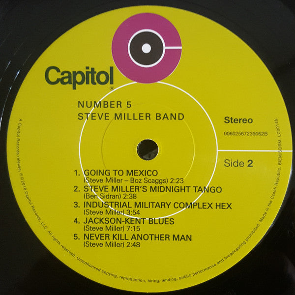 Steve Miller Band : Number 5 (LP, Album, RM, 180)