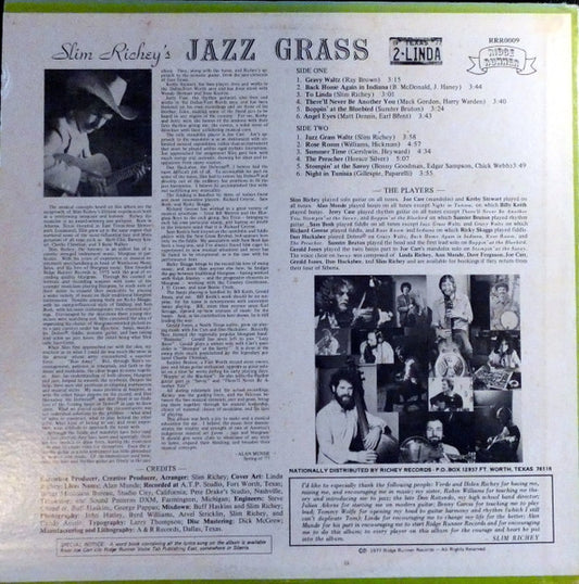 Slim Richey's Jazz Grass : Jazz Grass (LP, Album)