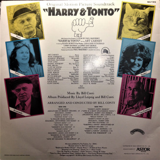 Bill Conti : Harry & Tonto (LP, Album)