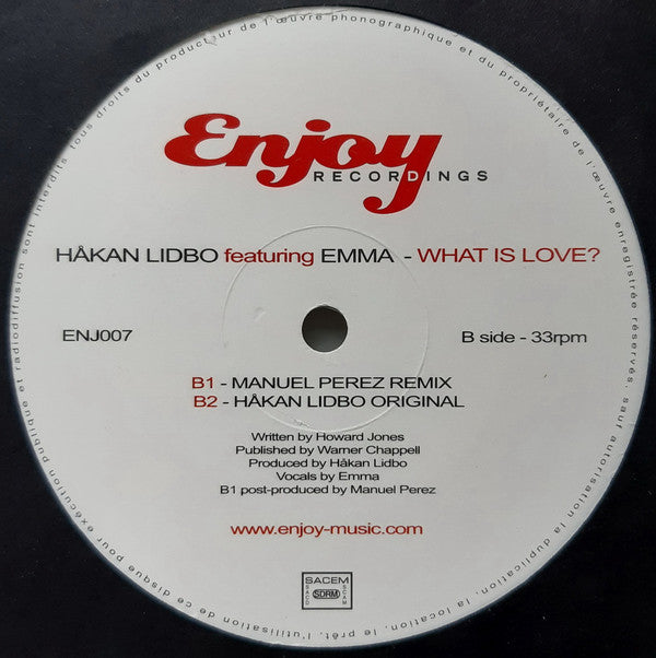 Håkan Lidbo Featuring Emma Holmgren : What Is Love? (12")