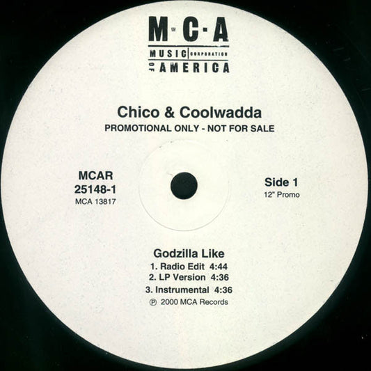 Chico & Coolwadda : Godzilla Like (12", Single, Promo)