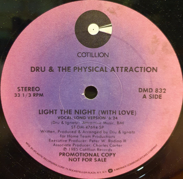 Dru & The Physical Attraction : Light The Night (With Love) (12", Promo)