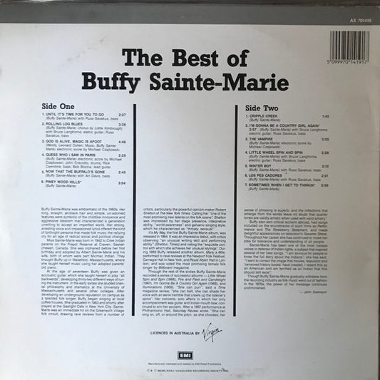 Buffy Sainte-Marie : The Best Of Buffy Sainte-Marie (LP, Comp)