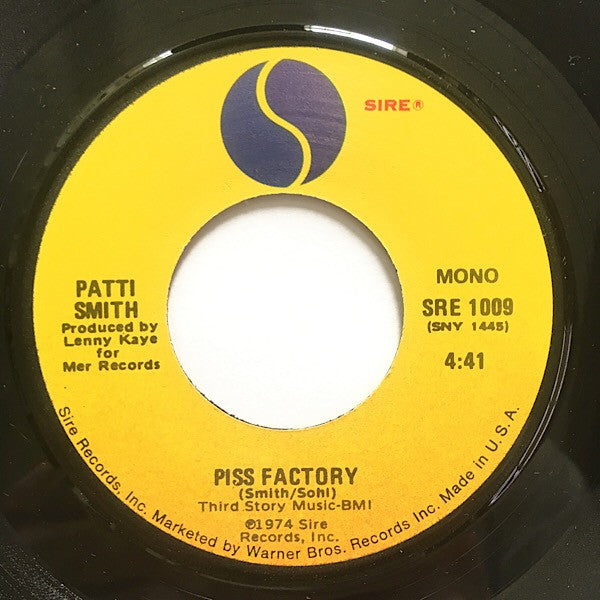 Patti Smith : Hey Joe (Version) / Piss Factory (7", Single, Mono, RE)
