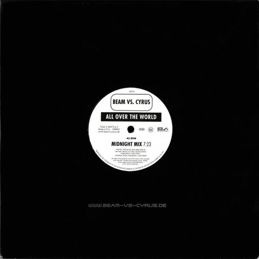 Beam Vs. Cyrus : All Over The World (12", Etch)