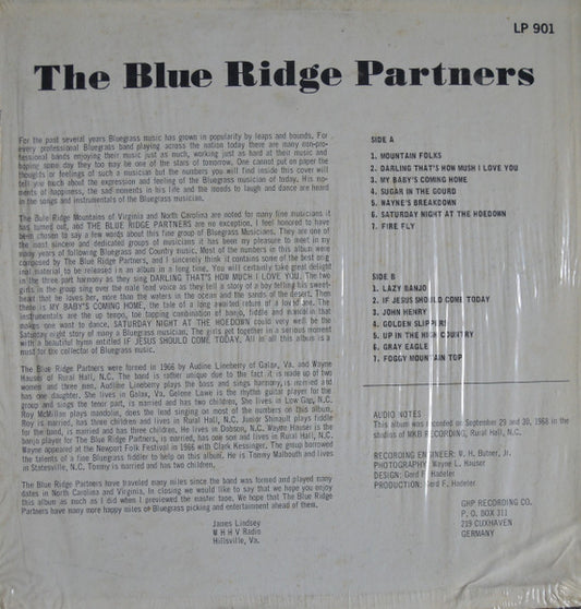 The Blue Ridge Partners : Mountain Folks (LP)