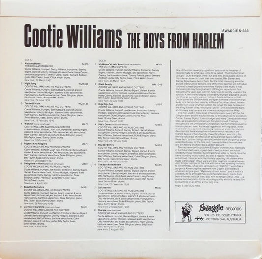 Cootie Williams : The Boys From Harlem (LP, Comp, Mono, RE)