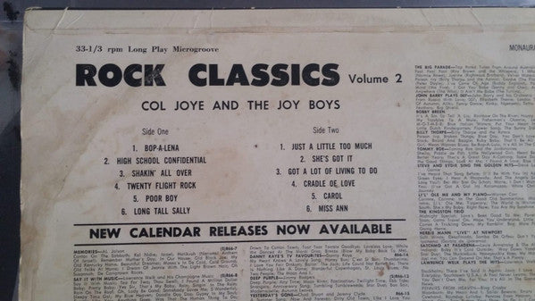 Col Joye And The Joy Boys : Rock Classics No. 2 (LP, Album, Mono, RE)