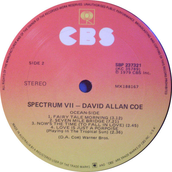 David Allan Coe : Spectrum VII (LP, Album)