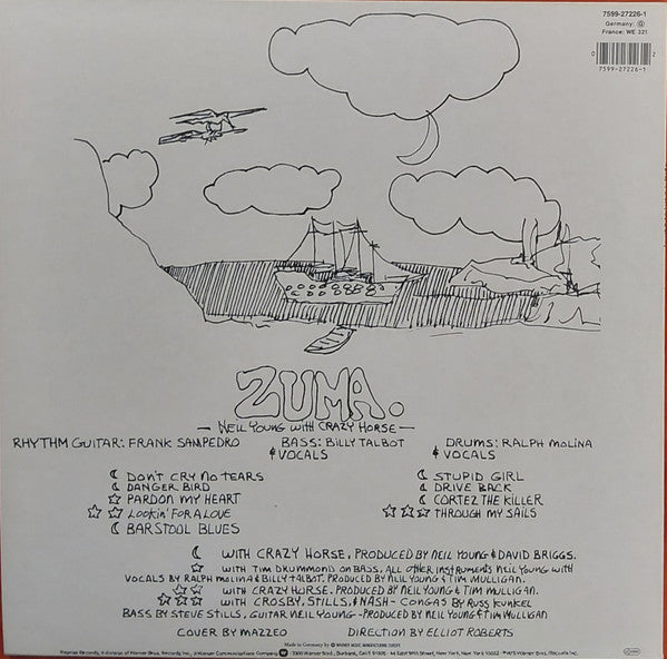 Neil Young With Crazy Horse : Zuma (LP, Album, RE)