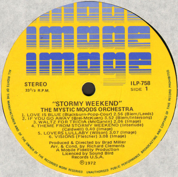 The Mystic Moods Orchestra : Stormy Weekend (LP, Album)