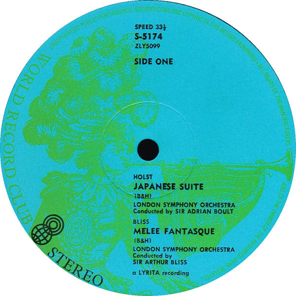 Gustav Holst / Arthur Bliss / Sir William Walton / Lennox Berkeley, Benjamin Britten : Japanese Suite / Mêlée Fantasque / Mont Juic (Suite Of Catalan Dances) / Music For Children (LP, Comp, Club)