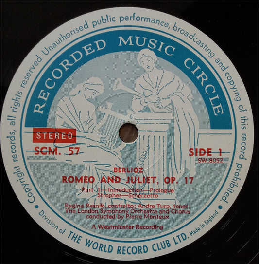 Hector Berlioz / Pierre Monteux Conducting The London Symphony Orchestra With Regina Resnik, Andre Turp And David Ward (7) : Romeo And Juliet Complete (2xLP, Album, Club, Gat)