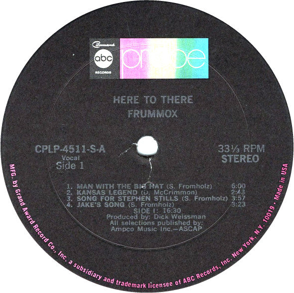 Frummox : Here To There (LP, Album, Gat)
