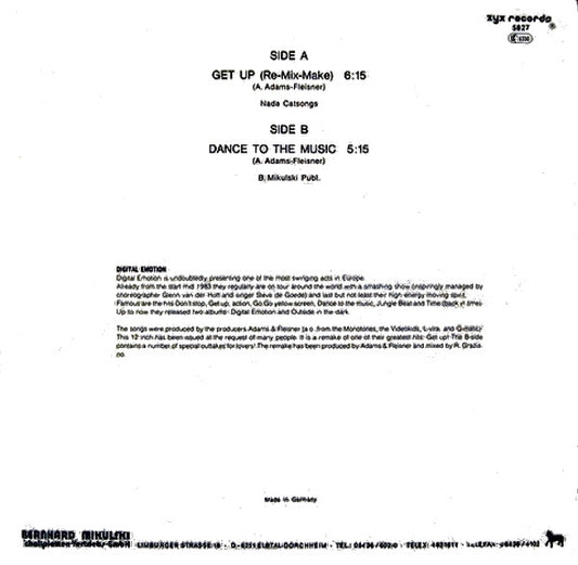 Digital Emotion : Get Up (12")