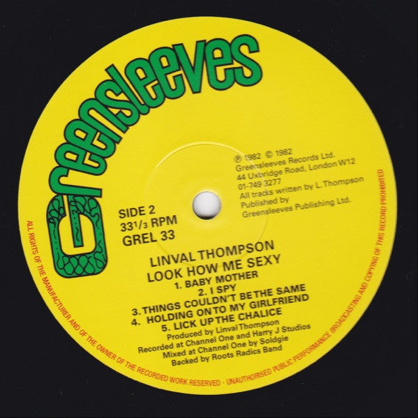 Linval Thompson : Look How Me Sexy (LP, Album, RE)