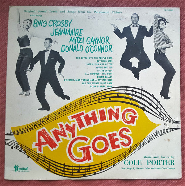 Bing Crosby, Donald O'Connor, Zizi Jeanmaire, Mitzi Gaynor : Anything Goes (LP)