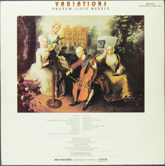 Andrew Lloyd Webber : Variations (LP, Album)