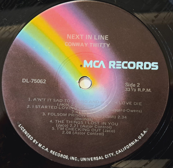 Conway Twitty : Next In Line (LP)