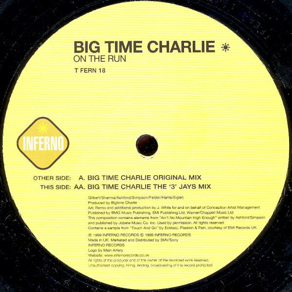 Big Time Charlie : On The Run (12")