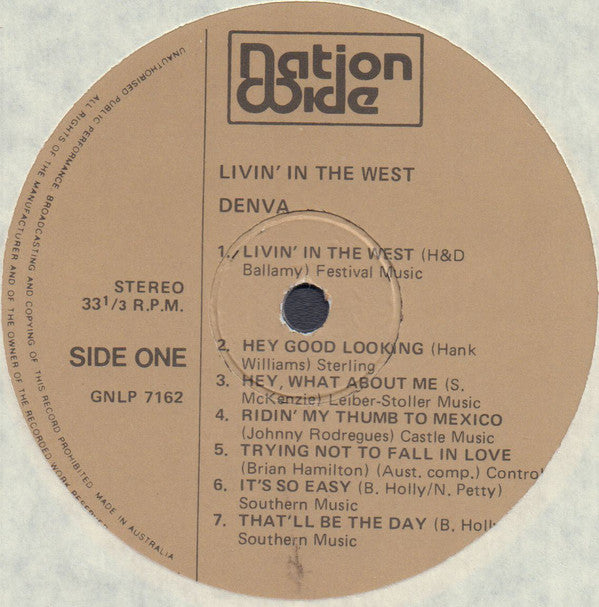 Denva : Livin' In The West (LP)