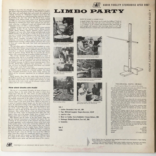 Southern Tropical Harmony Steel Band : Limbo Party (LP, Album)