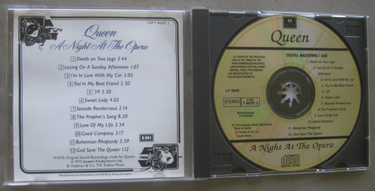 Queen : A Night At The Opera (CD, Album, RE)