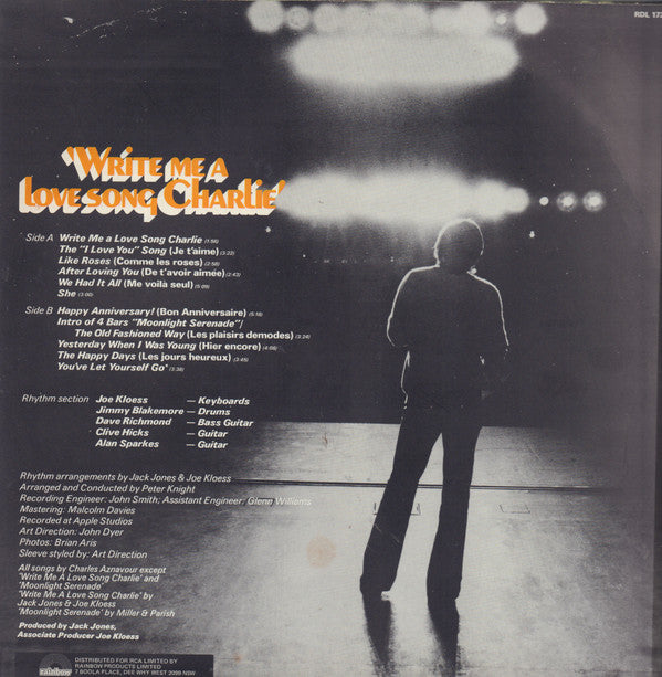 Jack Jones : Write Me A Love Song, Charlie (LP, RE)