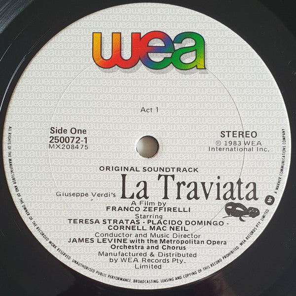 Giuseppe Verdi - James Levine (2), The Metropolitan Opera House Orchestra And Metropolitan Opera Chorus : La Traviata (2xLP)