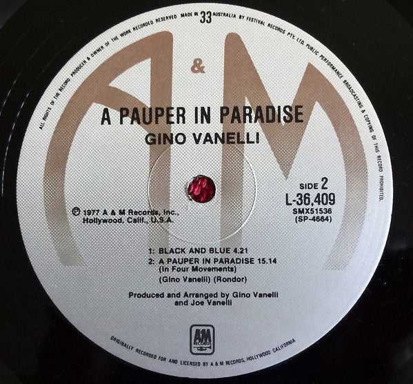 Gino Vannelli : A Pauper In Paradise (LP, Album)