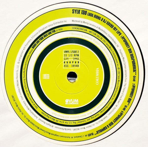 Sylk 130 : Last Night A DJ Saved My Life (2x12", Promo)