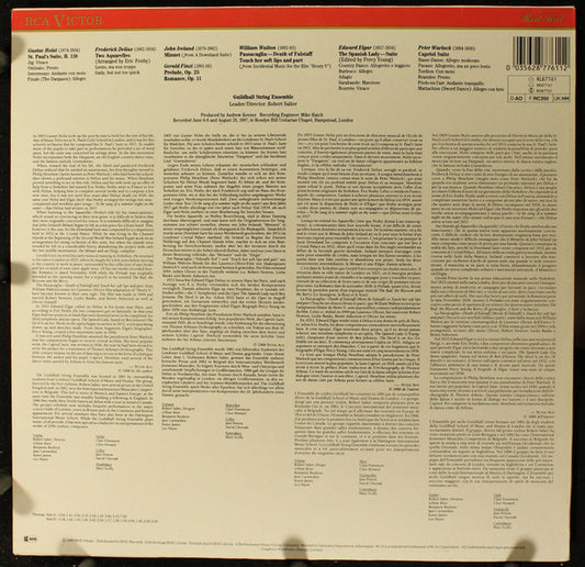 Guildhall String Ensemble, Gustav Holst, Frederick Delius, John Ireland, Gerald Finzi, Sir William Walton, Sir Edward Elgar, Peter Warlock : English Music For Strings (LP)