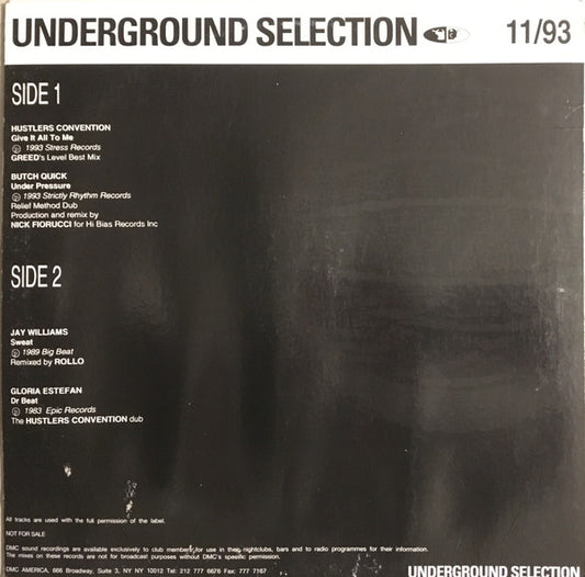 Various : Underground Selection 11/93 (12")
