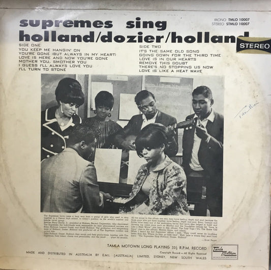 The Supremes : Supremes Sing Holland▪Dozier▪Holland (LP, Album)
