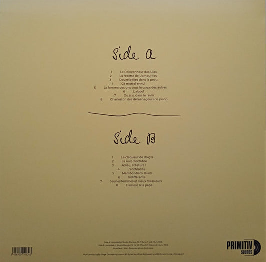 Serge Gainsbourg : La Recette De L'Amour Fou (LP, Comp, RE)