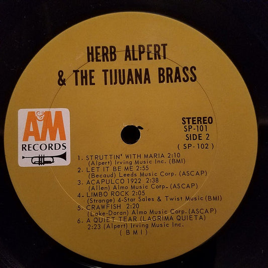Herb Alpert & The Tijuana Brass : The Lonely Bull (LP, Album)
