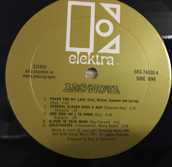 Ars Nova (3) : Ars Nova (LP, Album, Mon)