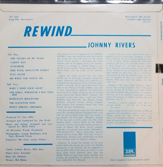 Johnny Rivers : Rewind (LP, Album)