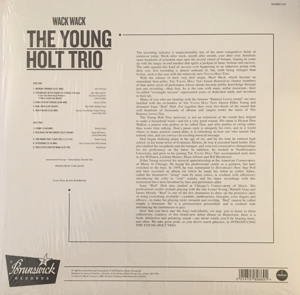 Young Holt Trio : Wack Wack (LP, Album, RE, 180)
