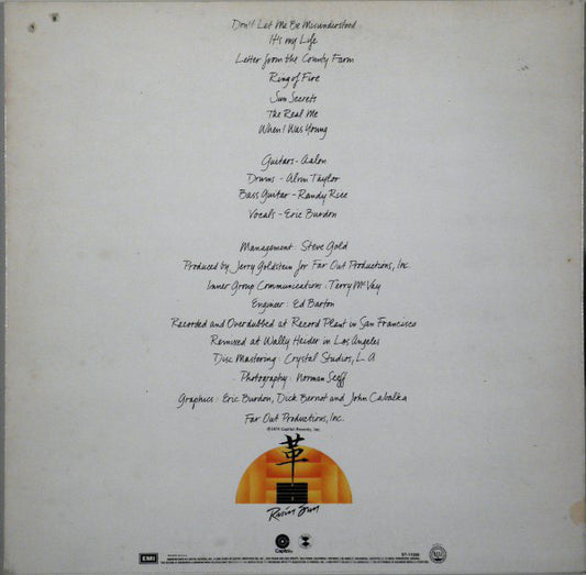 Eric Burdon Band : Sun Secrets (LP, Album, Win)