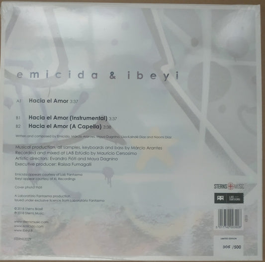 Emicida, Ibeyi : Hacia El Amor (10", Single, Ltd)
